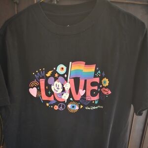 Disney Parks Pride Collection Black Tee Walt Disney World M Unisex Medium